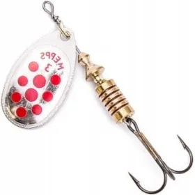 Błystka Blaszka Mepps AGLIA DECOREES Srebrna Czerwone Kropki 3/6,5g