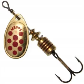 Błystka Blaszka Mepps AGLIA DECOREES Złota Czerwone Kropki 3/6,5g