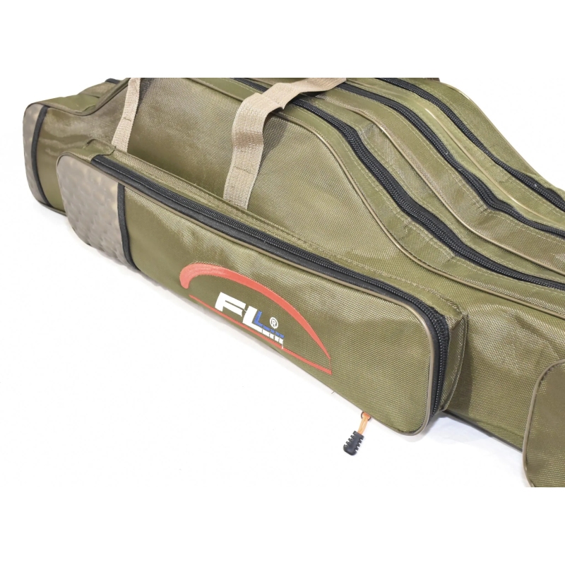 Pokrowiec wędkarski 3 komory usztywniany 150cm olive