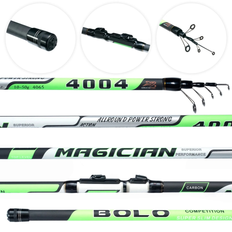 WĘDKA MIRACLE FISH MAGICIAN BOLONKA CARBON C.W. 600cm 10-50g