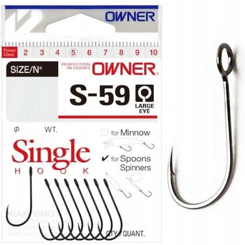 Haczyki Owner 51580 S-59 zadziorowe rozm. 4