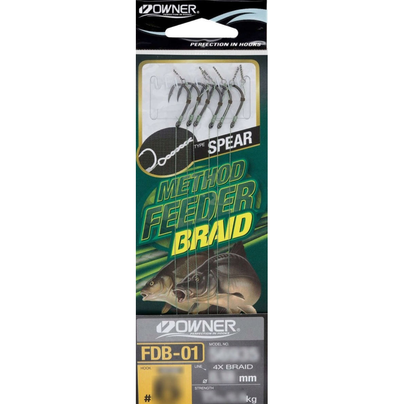 Przypon Owner FDB-01 Method Feeder rozm. 10 0,15mm 10cm 6szt