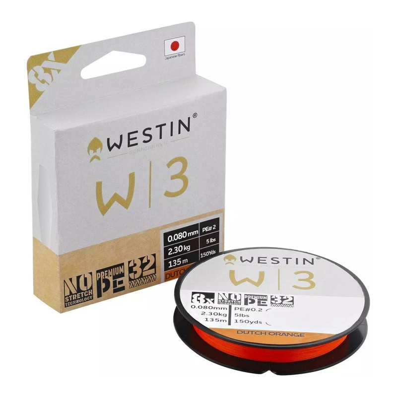 Plecionka Westin W3 X8 dutch orange 135m 0,08mm