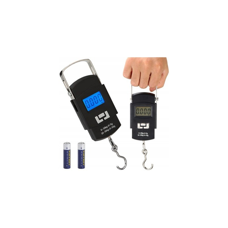 Waga wędkarska elektroniczna bagażowa podróżna + baterie