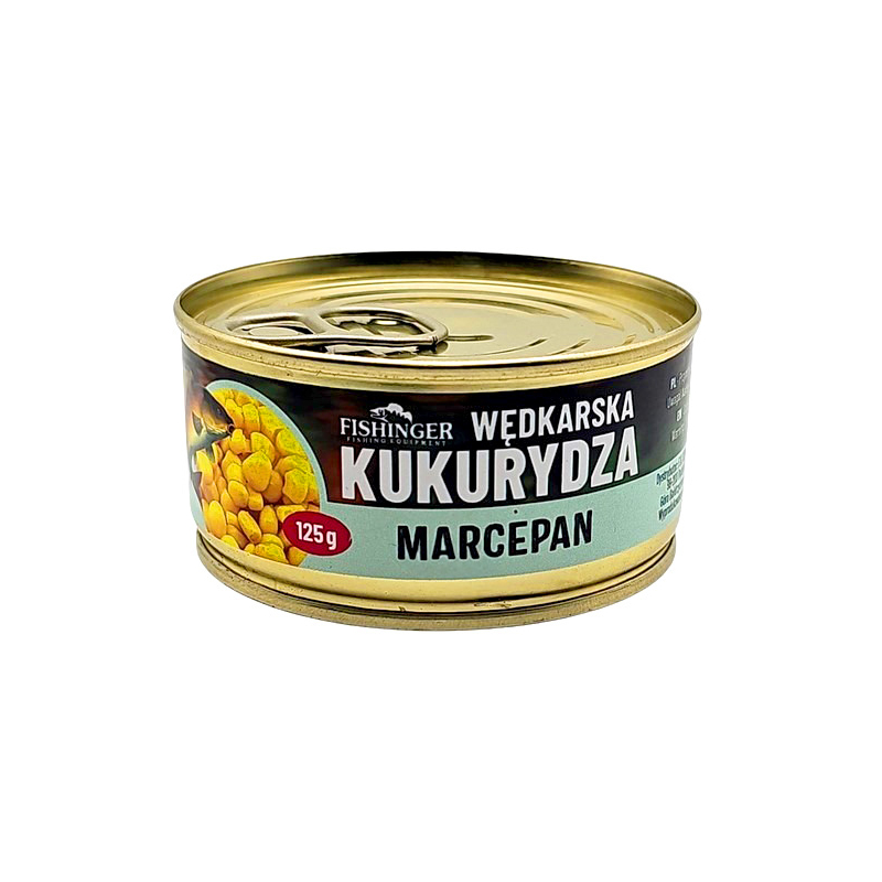 Fishinger Kukurydza wędkarska w puszce 125g marcepan