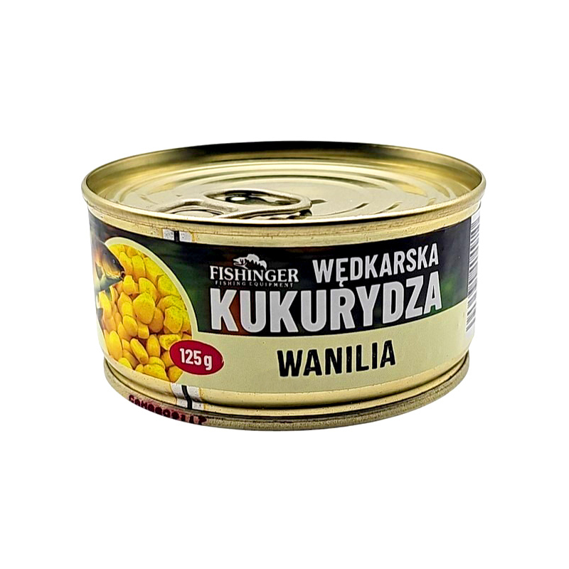 Fishinger Kukurydza wędkarska w puszce 125g wanilia