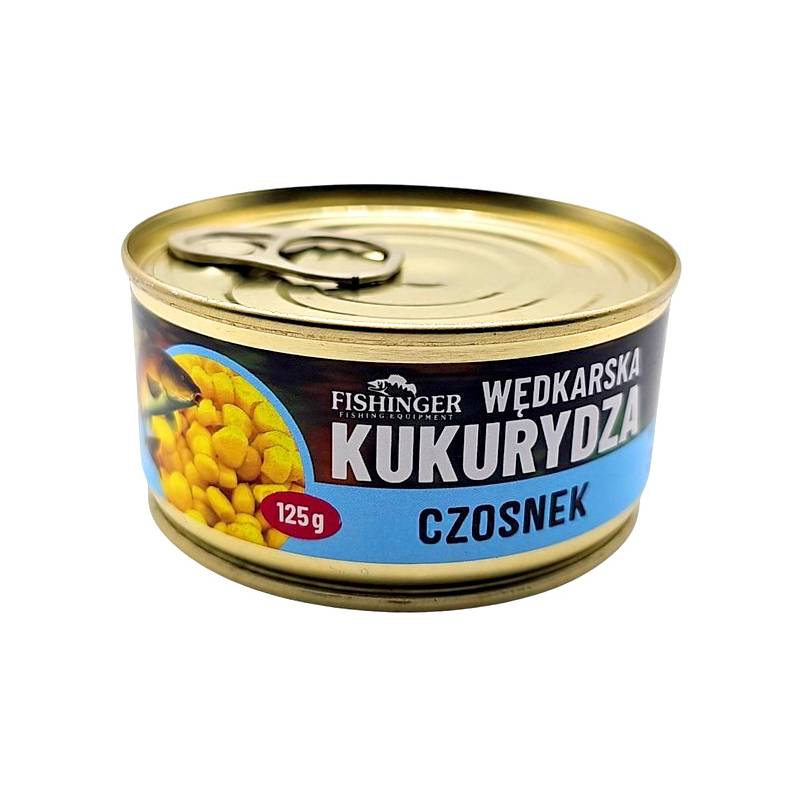 Fishinger Kukurydza wędkarska w puszce 125g czosnek