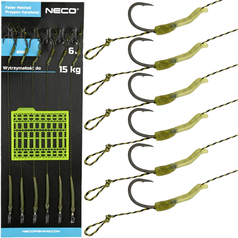 Zestaw przyponów karpiowych Neco rozmiar 6 6 szt.