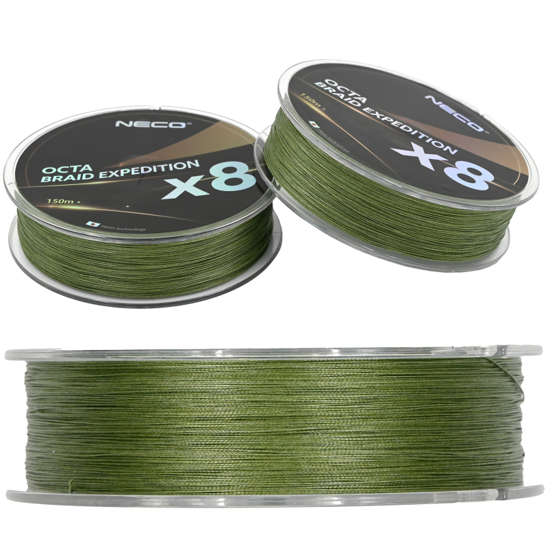Plecionka Neco Octa Braid Expedition x8 150m 0,28mm - zielona