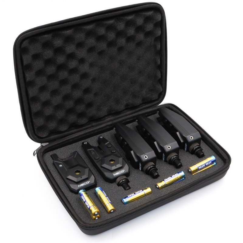 Zestaw sygnalizatorów brań z centralka Neco Base-X 104 4+1