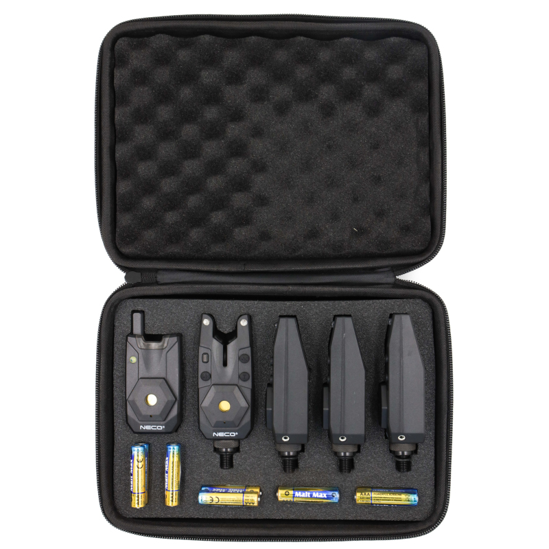 Zestaw sygnalizatorów brań z centralka Neco Base-X 104 4+1