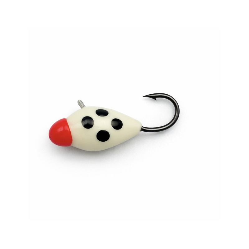 Mormyszka wolframowa Zebra z cyrkonią biała fluo 1 szt.