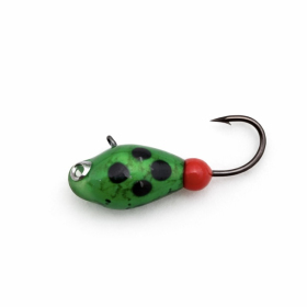 Mormyszka wolframowa Zebra z cyrkonią zielona 1 szt.