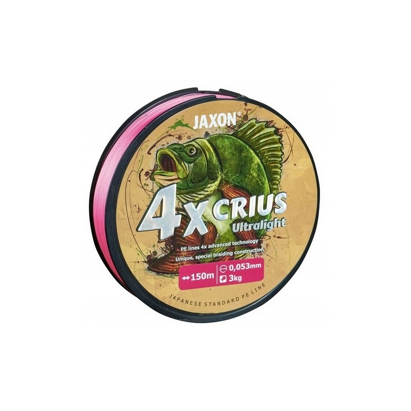 Plecionka Jaxon Crius 4X Ultralight Pink 150m 0,08mm