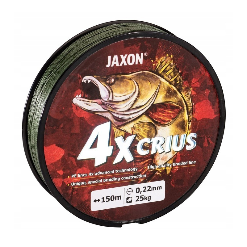 Plecionka Jaxon Crius 4X Ciemnozielona 150m 0,12mm