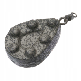 Ciężarek karpiowy płaska gruszka z kolcami i krętlikiem 70g