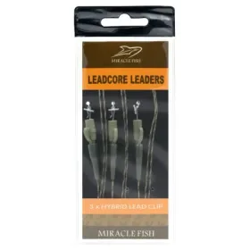 Zestaw końcowy leadcore klips bezpieczny 3szt 75cm