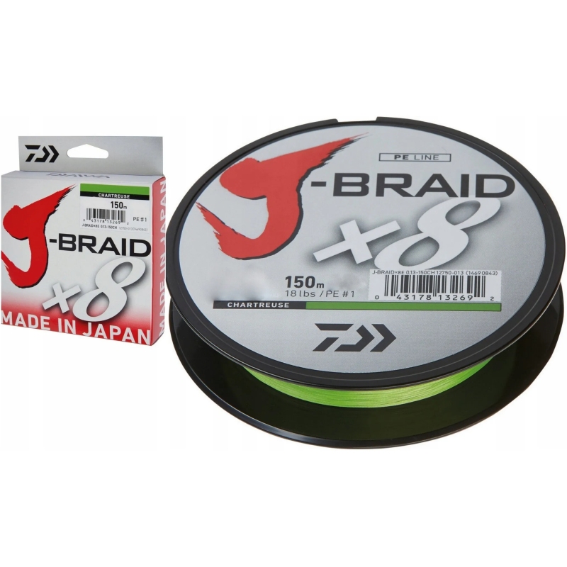 DAIWA PLECIONKA J-BRAID X8 0,18MM 150M ZIELONA