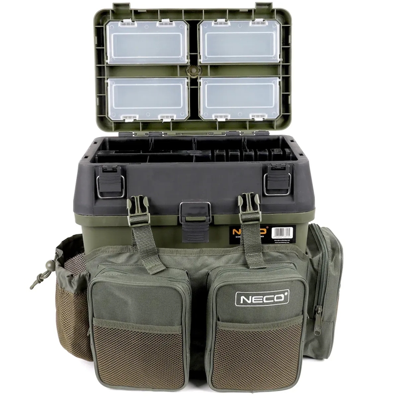 ZESTAW SKRZYNKA-SIEDZISKO-PLECAK WĘDKARSKI