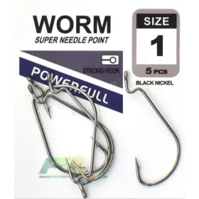 Haczyk wędkarski worm rozmiar 1 op. 10szt.