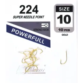 Haczyk wędkarski gold 224 rozmiar 10 op. 10szt.