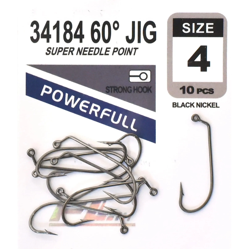 Haczyk wędkarski 34184 60° jig rozm. 4 op. 10szt.