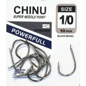 Haczyk wędkarski chinu rozmiar 1/0 op. 10szt.