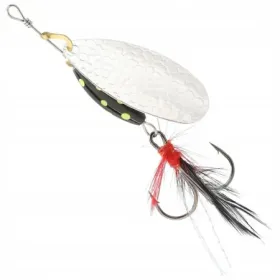 Błystka Obrotówka Mikado M-Grub 4 - Srebna / Black Lemon 13g