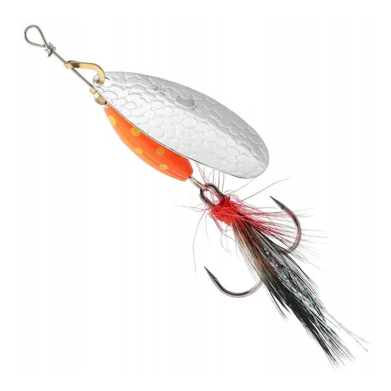 BŁYSTKA OBROTOWA MIKADO M-GRUB nr 2 SREBRNA / RED TIGER 7g
