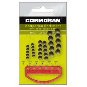 Miękkie koraliki Cormoran okrągłe oliwkowo-zielone