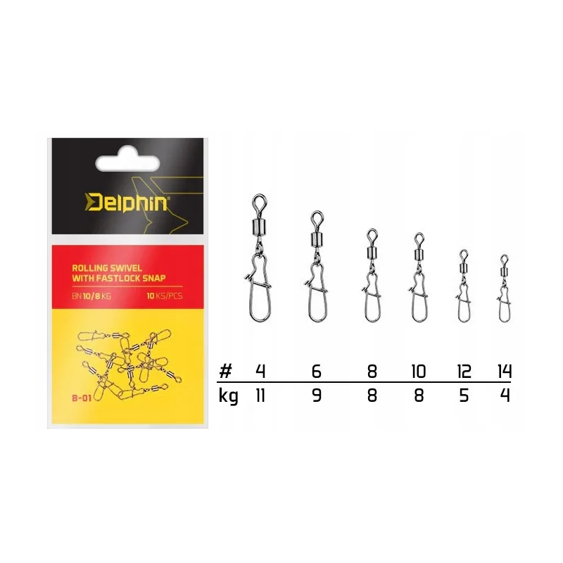 Delphin krętlik z agrafką B-10 - niezawodny sprzęt wędkarski