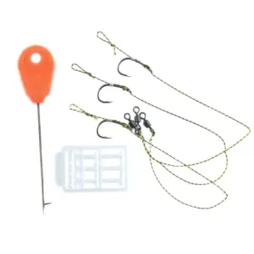 Zestaw karpiowy igła stopery przypony hak 6