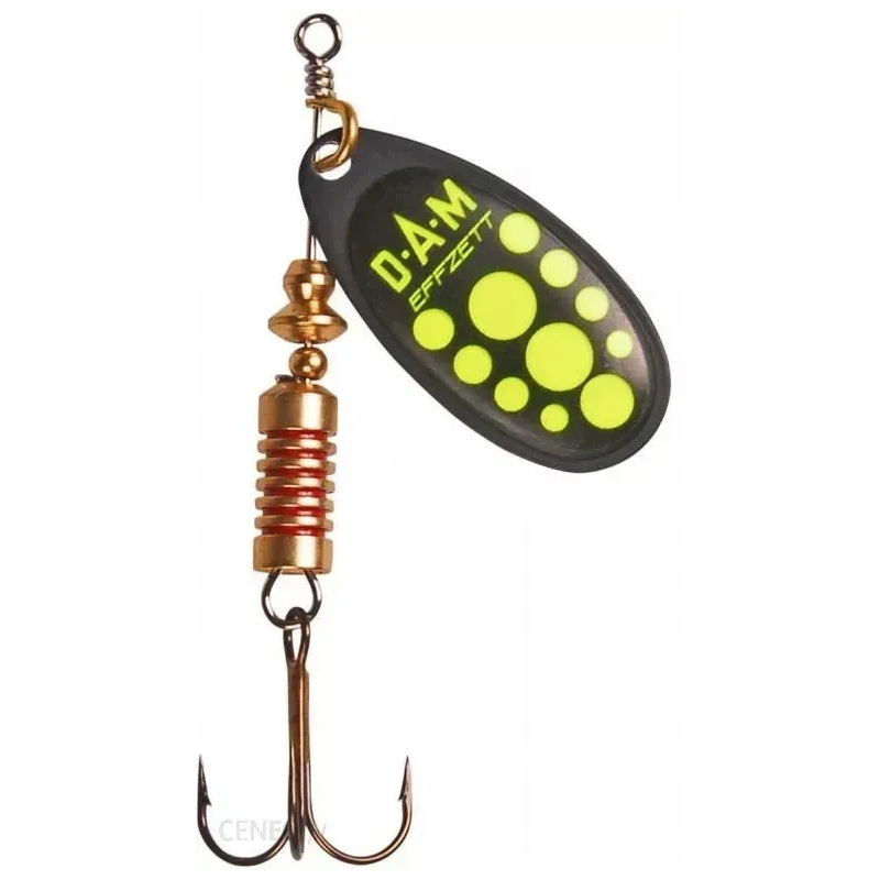 Błystka Obrotówka Dam Effzett Standard SPINNER 4/10g BLACK YELLOW