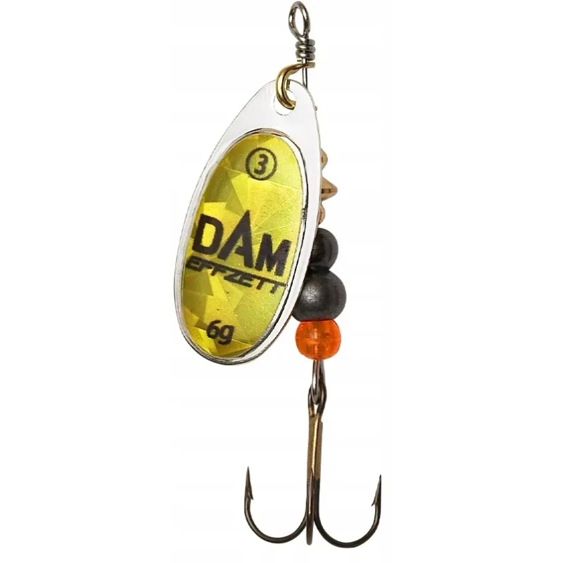 Błystka Obrotówka Dam Fluo Spinner 6/20g GOLD PRISMA