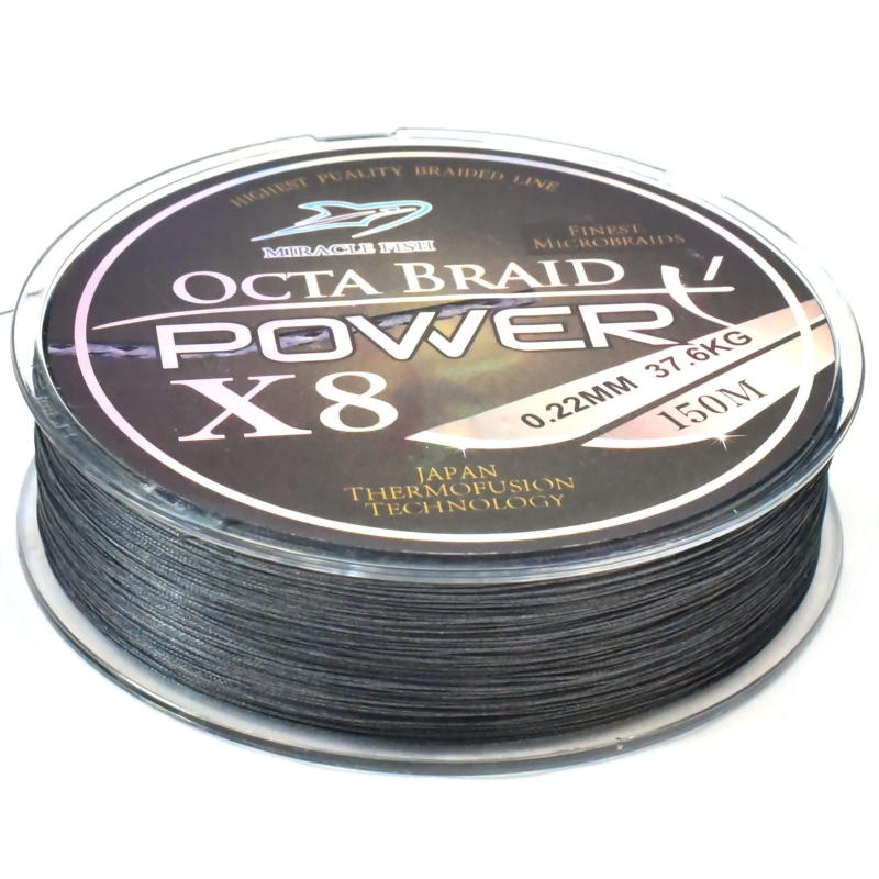 Plecionka octa braid power x8 black 0,06mm 150m