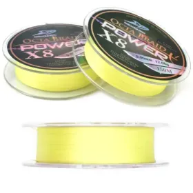 Plecionka octa braid power x8 yellow 0,12mm 150m