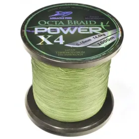Plecionka octa braid power x4 green 0,16mm 1000m