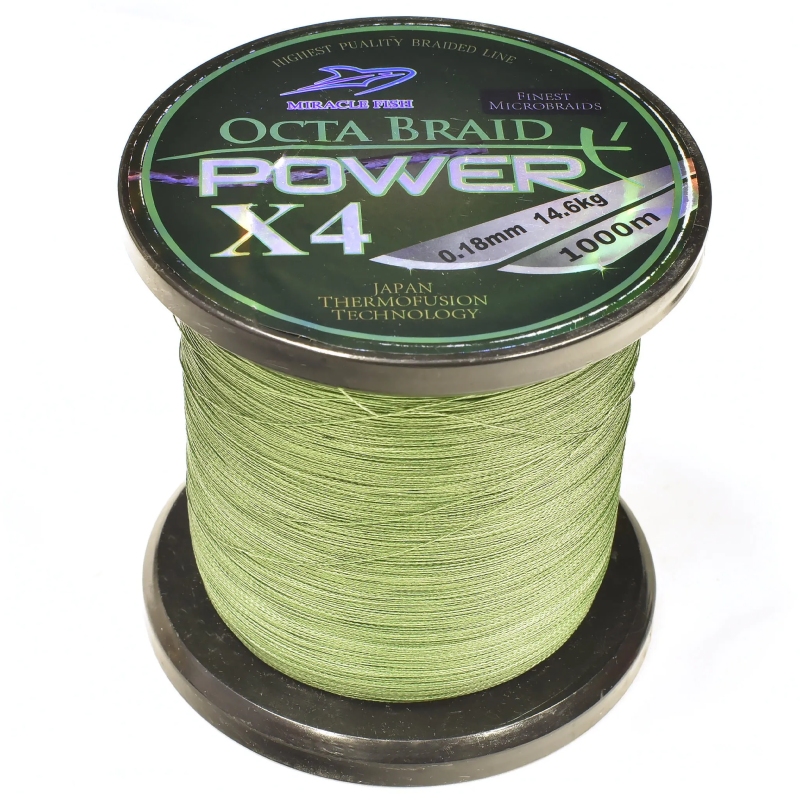 Plecionka octa braid power x4 green 0,20mm 1000m