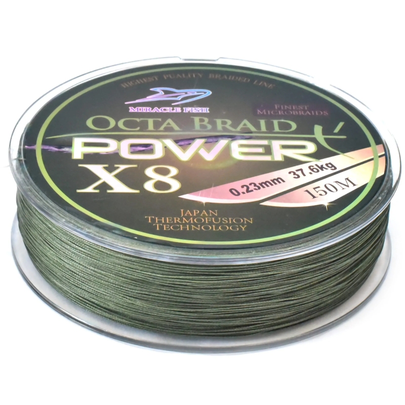 Plecionka octa braid power x8 green 0,30mm 150m