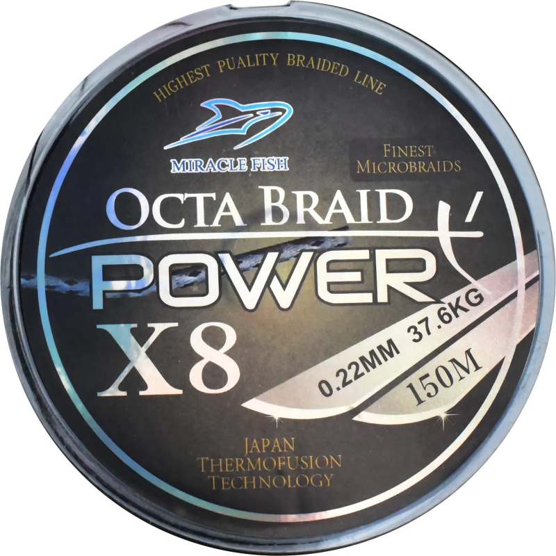 Plecionka octa braid power x8 black 0,30mm 150m