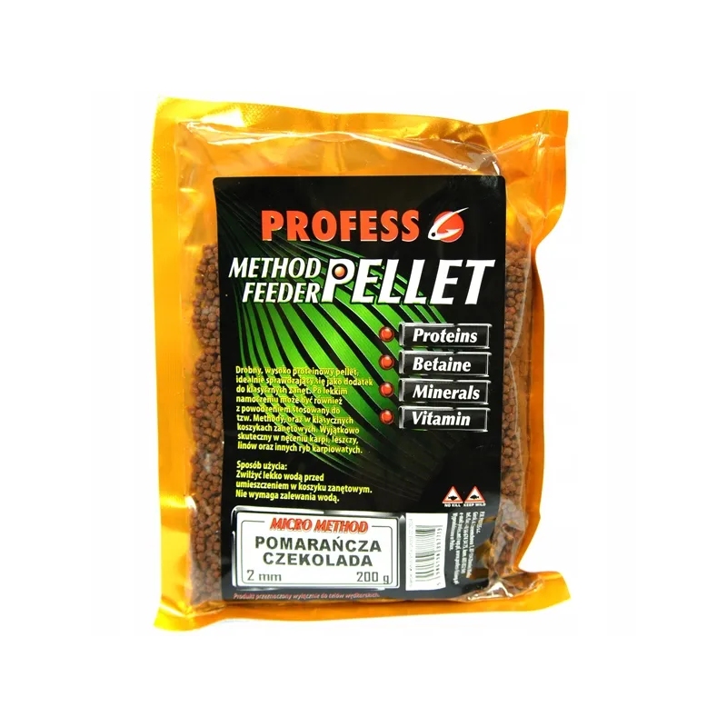MICRO PELLET PROFES 2mm Method Feeder POMARAŃCZ CZEKOLADA