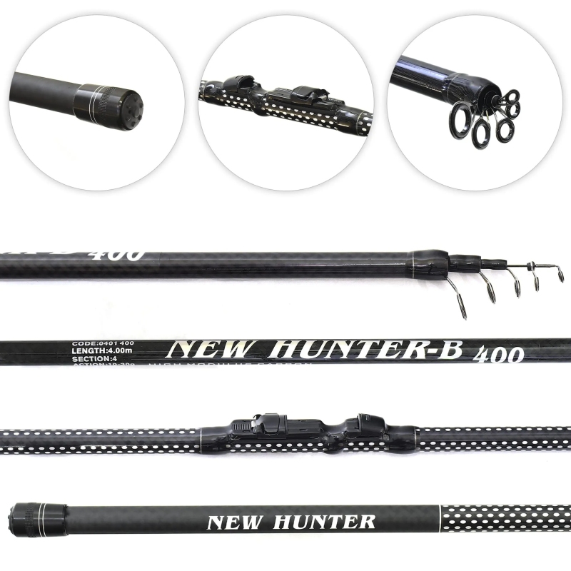 WĘDKA MIRACLE FISH NEW HUNTER BOLONKA CARBON C.W. 400cm 10-30g