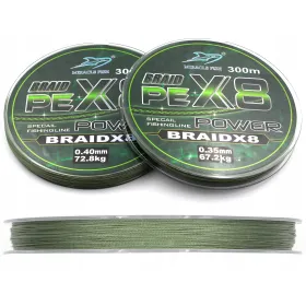 Plecionka Wędkarska BRAID PE x8 splotów MOCNA 300m 0,16 22,4kg